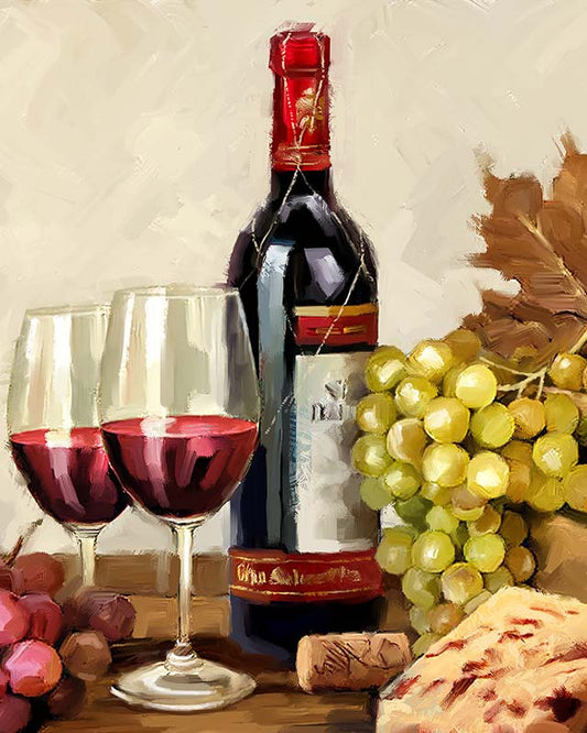 Wine paint by number