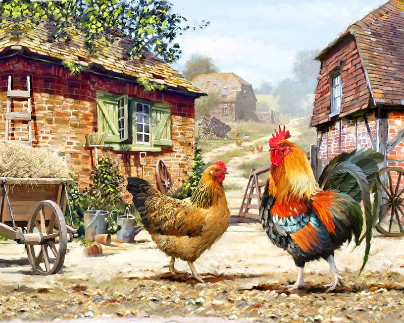 Chickens paint by number
