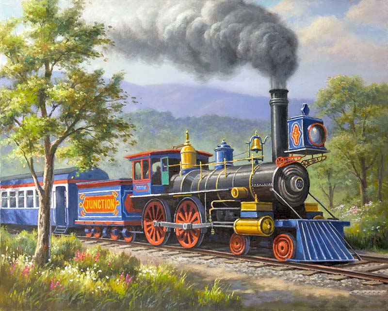 Paint by number train