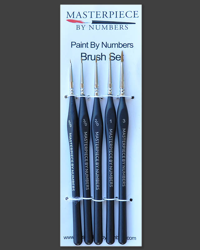 Paint By Number Brushes - 5 Piece Set – Masterpiece By Numbers