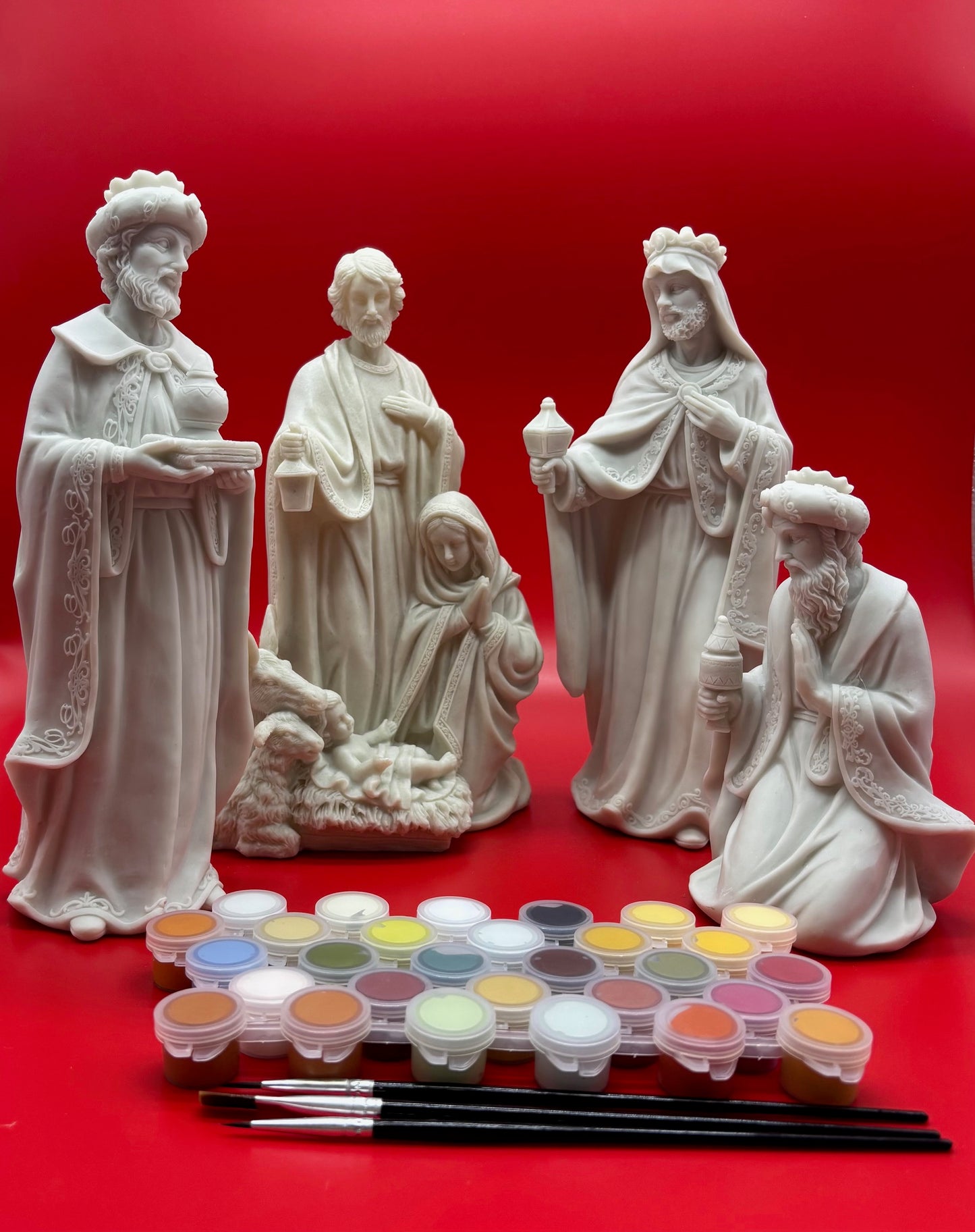 ALMOST SOLD OUT!! ON SALE NOW!!! THE MBN 4-PIECE PAINT YOUR OWN NATIVITY SET