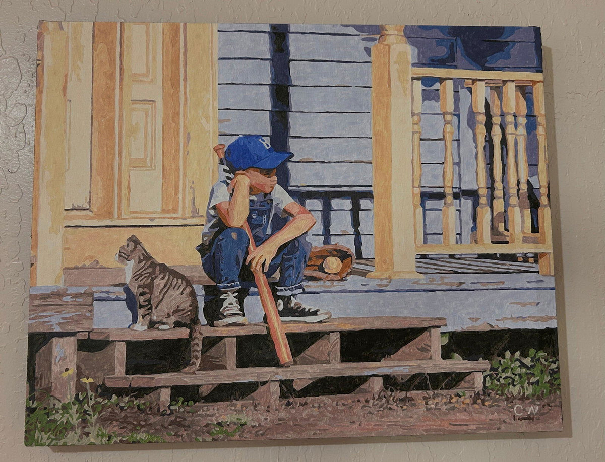 Carol's finished First One Up paint by numbers painting