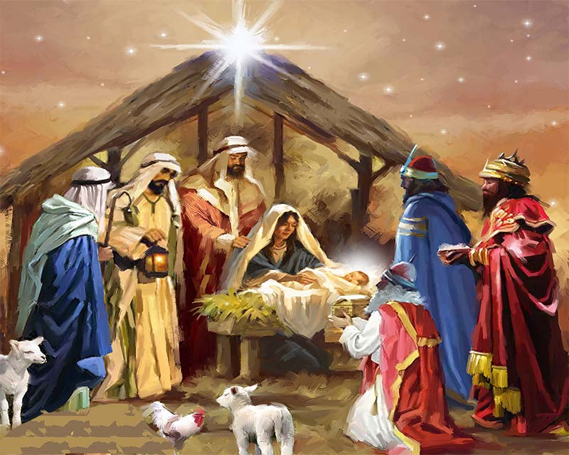 Nativity paint by number