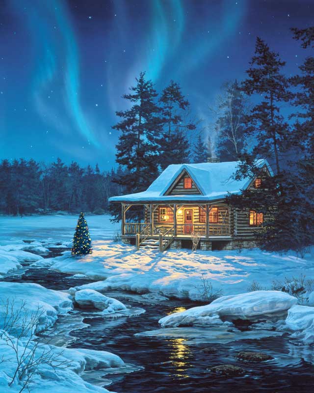 Northern lights paint by number