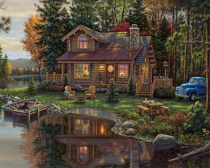 Cabin paint by number