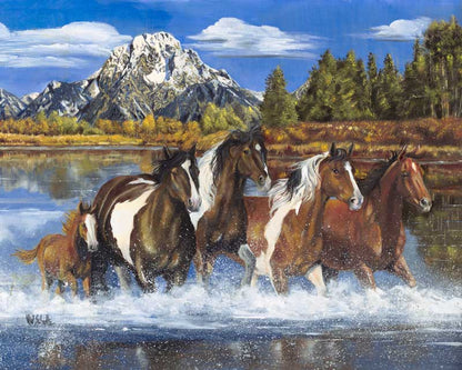 Horses paint by number